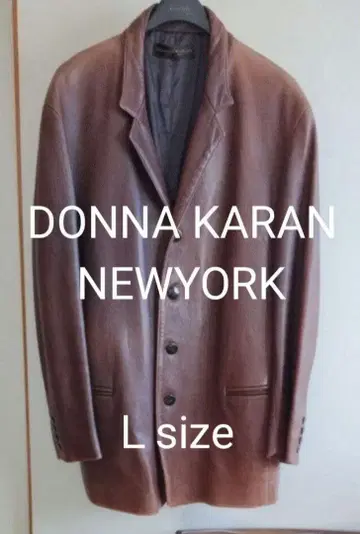 DONNA KARAN 가죽 테일러드 자켓 L 사이즈