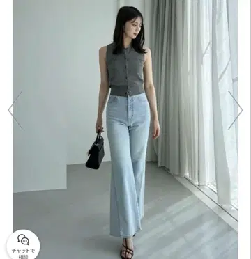 SNIDEL Sustainable 스트레치 플레어 데님 스나이델