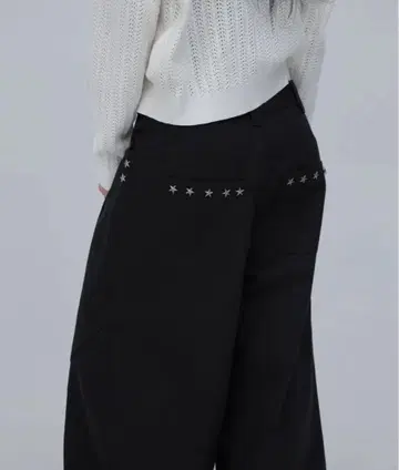Multi Stud Cotton Pants Black CHICKS