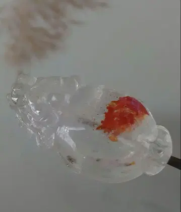 오로라 쿼츠 7 관통 구멍 비즈