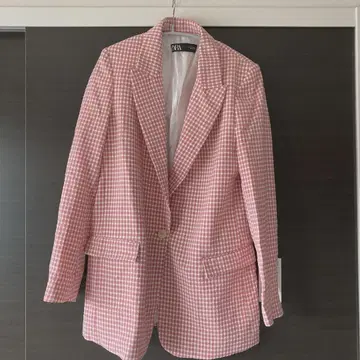ZARA 깅엄 체크 자켓