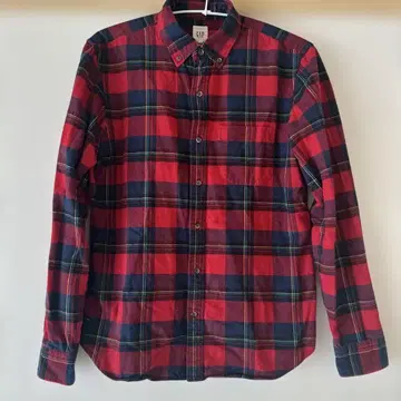 GAP 빨검 체크 플란넬 셔츠 S