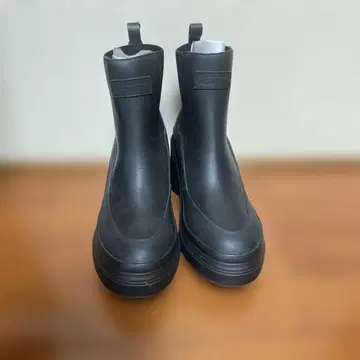 블랙 사이드 고어 부츠 통굽