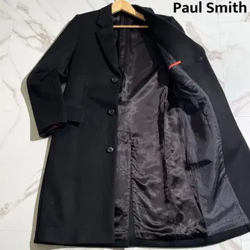 컨디션 최상 폴스미스 현행 택 체스터 코트 블랙 도트 무늬 롱 108