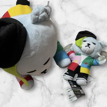 BIGBANG KRUNK 누워있는 봉제 인형 지용 흡착컵 마스코트 2점