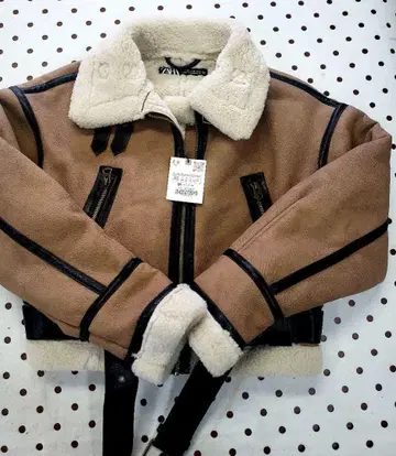 ZARA 페이크 무스탕 더블 페이스 숏 자켓