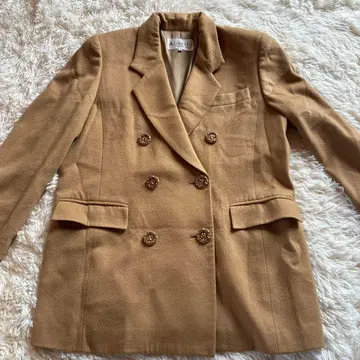 란체티 골드 버튼 자켓 캐시미어 베이지