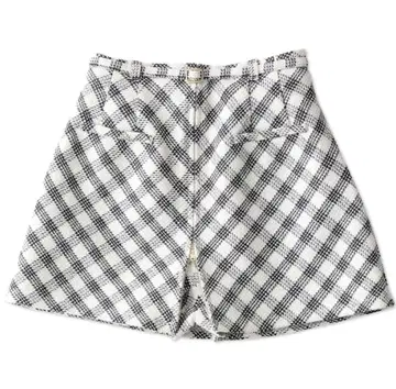 M me eme 엠에메 Front zip lame check coat
