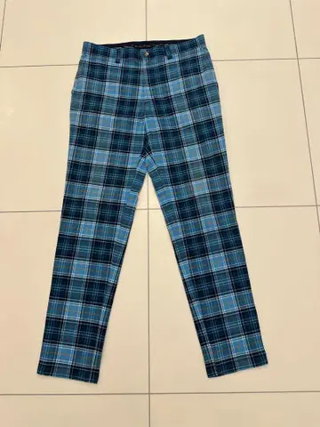 먼싱웨어 Munsingwear 블루 계열 타탄 체크 팬츠