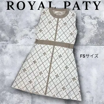 royal party 엠블럼 총 패턴 니트 미니 원피스 FS 사이즈