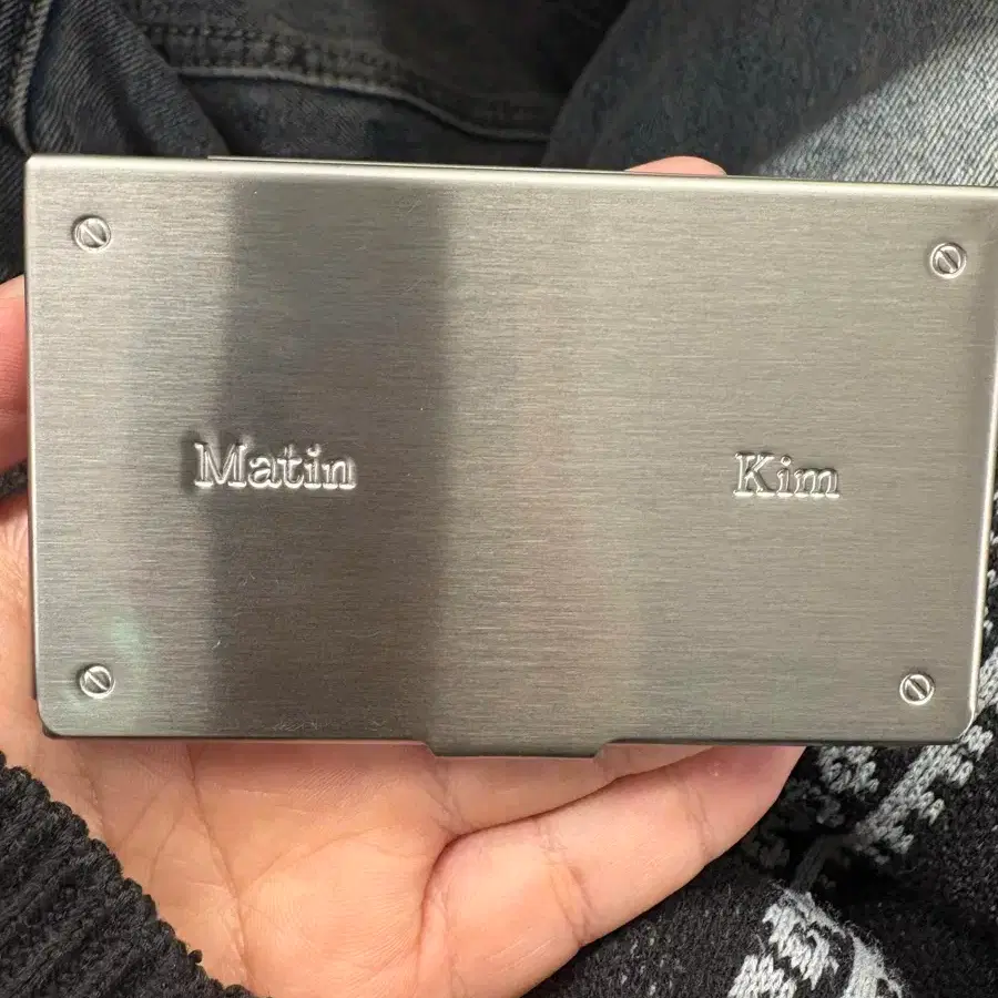 MATIN KIM | 마뗑킴 Matin Kim Silver Business Card Case #마뗑킴 on Bunjang Global  Site.