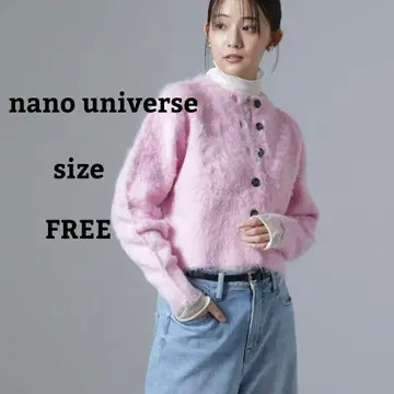 [ nanouniverse ] 나노 유니버스 샤기 크루넥 니트 귀여운