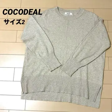 COCODEAL 크루넥 긴팔 니트 베이지 사이즈 2 ( M )