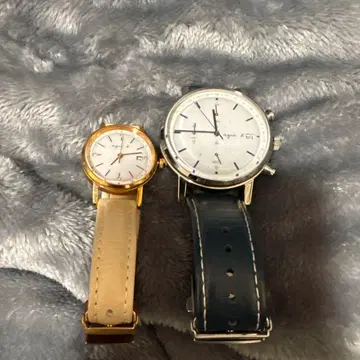 정품 Agnes b 에네스베 페어 워치 솔라 배터리