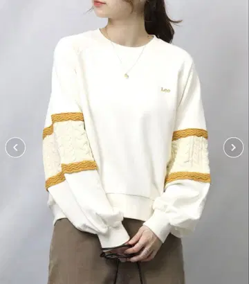 Lee 니트 절개 맨투맨