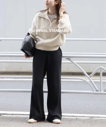 [ 새상품 ] JOURNAL STANDARD 알파카 믹스 퍼 옷깃 풀오버