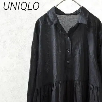 UNIQLO 코튼 티어드 미니 원피스 셔츠 원피스 심플