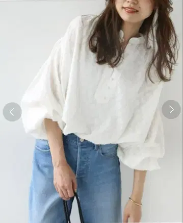 JOURNAL STANDARD relume 코튼 자카드 개더 블라우스
