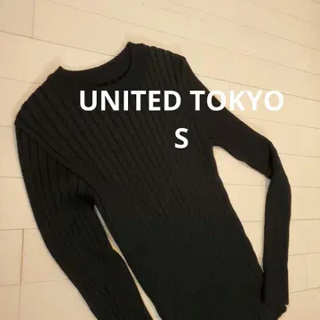 UNITED TOKYO 유나이티드 도쿄 리브 블랙 긴팔 니트 S