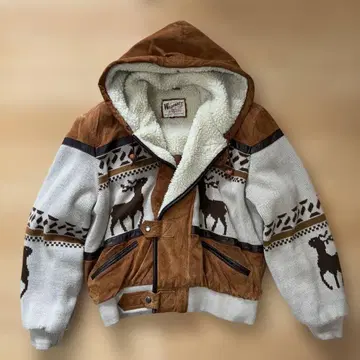 90s 천연 가죽 자켓 MA-1 블루종 짧은 기장 아메카지 vintage