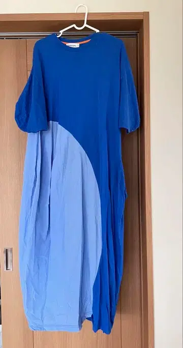 나곤스탠스 반팔 원피스 S 블루 파란색