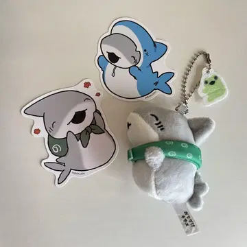 외출 아기상어 스티커 키링