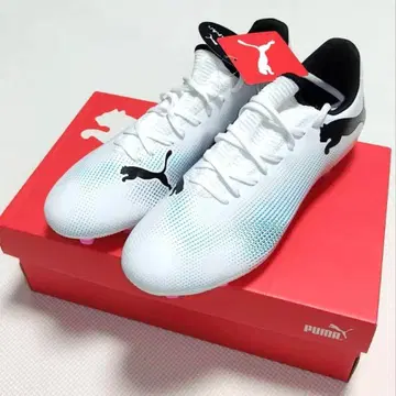 27 새상품 PUMA 푸마 스파이크 남성용 퓨처7 플레이 HG 화이트