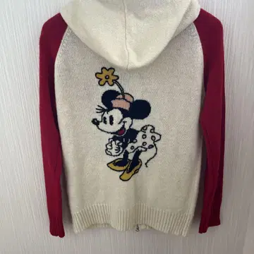 미니 마우스 자수 후드 부착 가디건 M 라브라도 리트리버와의 콜라보