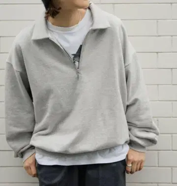 Spick and Span 하프 지퍼 맨투맨