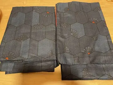 미사용 새상품 국화꽃무늬 오시마 명주 기모노 앙상블