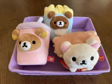 리락쿠마 햄버거 봉제 인형 세트