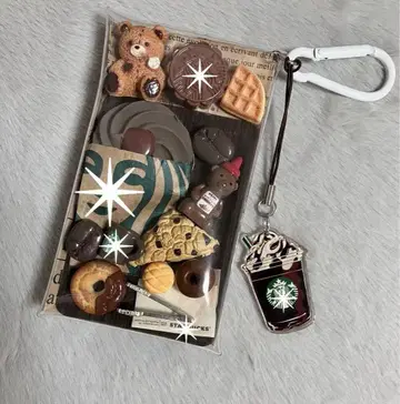 가챠 파우치 [ 곰돌이 (브라운) 카페 (초콜릿 칩 콘) ]