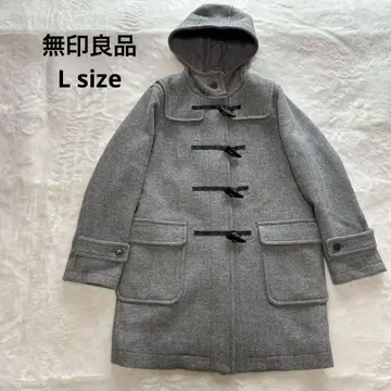 [ 무인양품 ] 더플 코트 그레이 울 혼방 L 사이즈