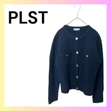 [ 새상품급 ] 플라스테 정가 11000엔 울 자켓 가디건 골드 버튼 M