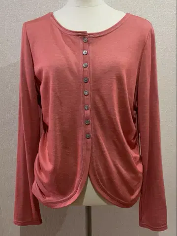 미사용 택 포함 텐셀 혼방 숏 가디건 소프트 저지