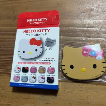 헬로키티 페이스 캔뱃지 일광화상 키티