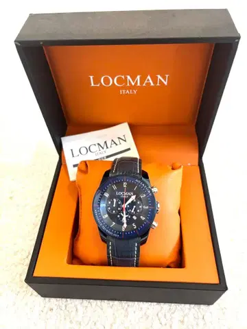 LOCMAN 크로노그래프 손목시계 블루