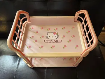 헬로키티 꽃무늬 트레이 2단식