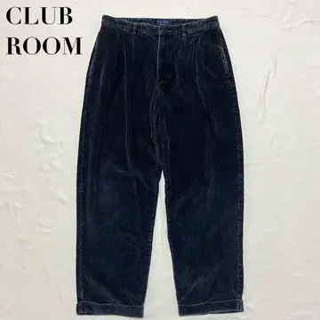 CLUB ROOM 굵은 폭 코듀로이 팬츠 W33 투 턱 와이드 팬츠