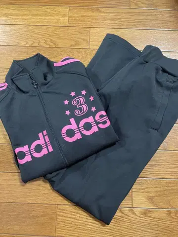 adidas 저지 세트 블랙/핑크