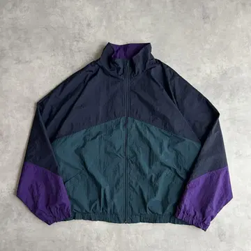 90s LANDS' END 나일론 자켓 레트로풍 멀티 컬러