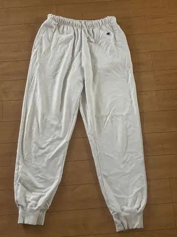 Champion 화이트 스웨트 팬츠 L