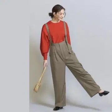 23AW 멜란지 트윌 서스펜더 팬츠 -2WAY