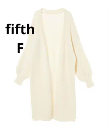 fifth 볼륨 슬리브 맥시 가운 아이보리 아우터 가디건