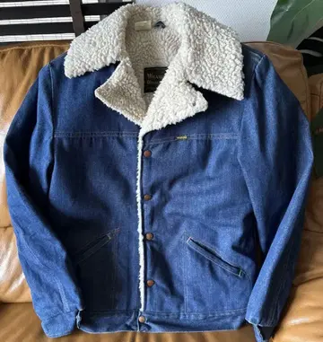 [ Wrangler ] 레어 70s 런치 코트 데님 USA 보아 자켓