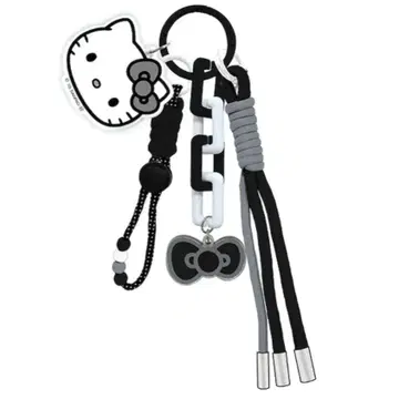 헬로키티 스트랩 참 산리오 Hellokitty 흑백 파라코드