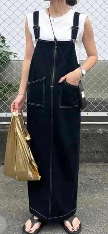 ISOOK 아이스 살로펫 오버롤 스커트 블랙 살로펫 스커트