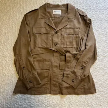 MACPHEE 맥피 라치네 벨티드 사파리 자켓 베이지 S