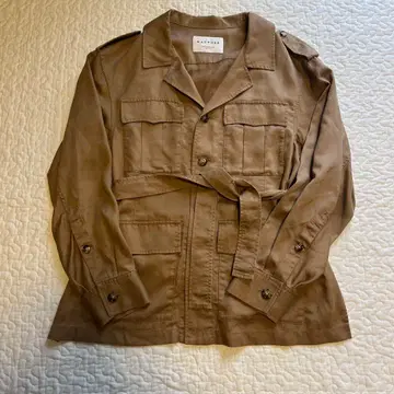 MACPHEE 맥피 라치네 벨티드 사파리 자켓 베이지 S