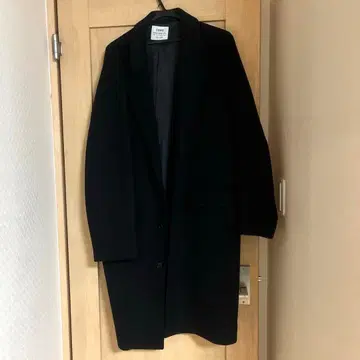 coen 블랙 체스터 코트 XL